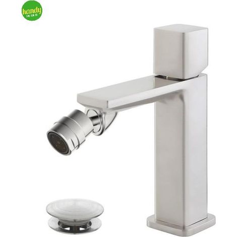 Miscelatore monocomando per bidet Feridras Lotus spazzolato