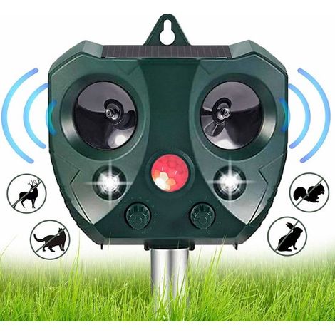 Witts Katzenabwehrgerät – Solarbetriebenes Ultraschall-Haustierabwehrgerät – Vogelabwehrgerät – Mit USB-Ladegerät – Maulwurfabwehrgerät – Vogelabwehrgerät – Haustierfreundlich – Garten – Katzen – Hund (1/4)