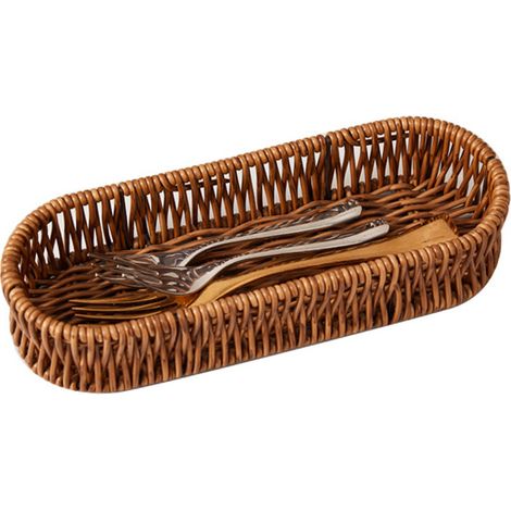 Panier à pain en Imitation rotin, plateau de rangement tissé polyvalent, organisateur de couverts de cuisine pour la maison et le Restaurant. (1/5)