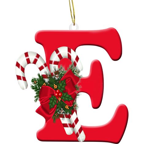 Ornement Alphabet - Décoration Arbre De Noël En Acrylique - 26 Lettres - Pour Décoration Intérieure Extérieure - Lot Complet (1/2)
