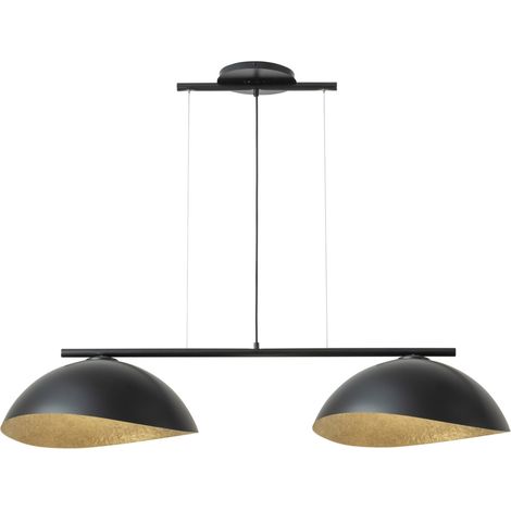 Lampada a sospensione Solar Sigma nero/oro 2 luci E27 (1/2)