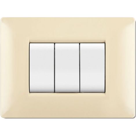 PLACCA LIFE Q MOD.LIVING PLAS.AVORIO       7P