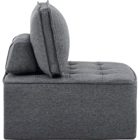 Divano modulare monoposto grigio scuro in tessuto, 81 x 81 x 80 cm (1/5)