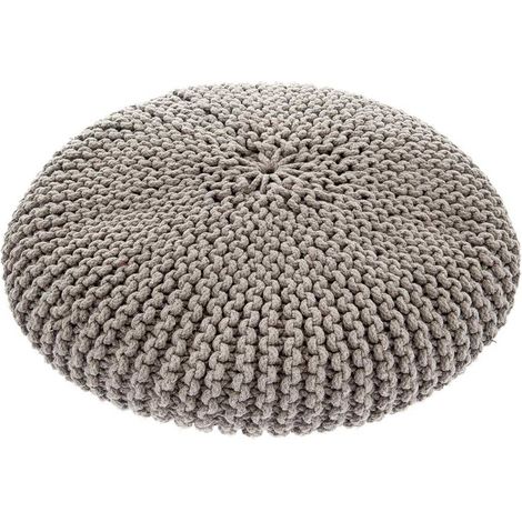 Pouf Macramè con morbida imbottitura per cani e gatti - Grigio (1/2)