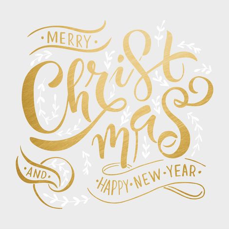 Stickers - Merry Christmas Doré - Hauteur 92.71 cm (1/3)