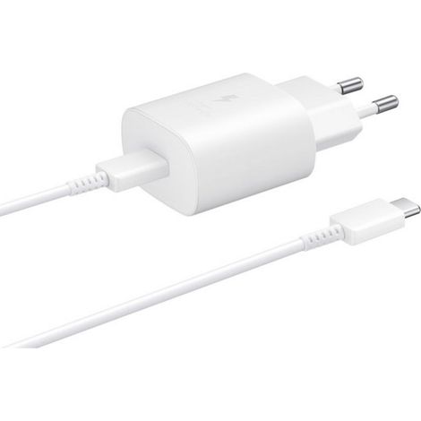 Samsung EP-TA800XWEGWW USB Ladegerät 25 W 1x USB-C® USB PD, USB PD 3.0 Weiß Schnellladegerät (1/5)
