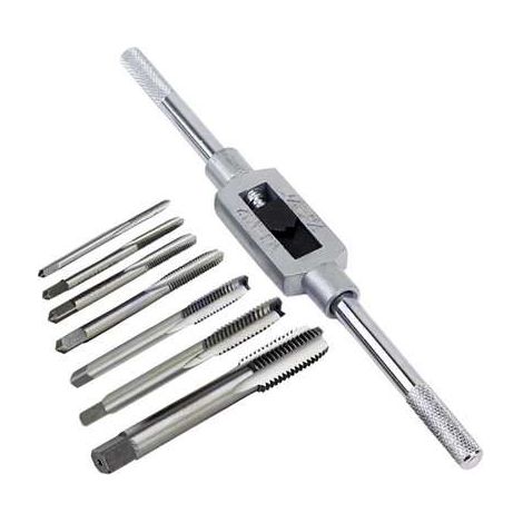 Set filettatura metrica maschi giramaschi kit 8 pz HSS M3-M12 - UT 10 SM00