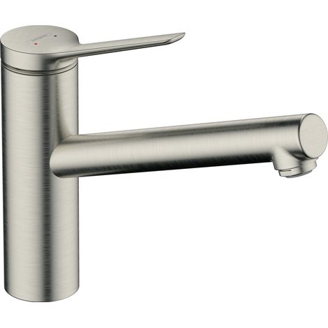 Mitigeur d'évier Hansgrohe Zesis M33 – Finition inox – Commande à levier – Bec pivotant 360° – ComfortZone 150 – 74802800 (1/10)