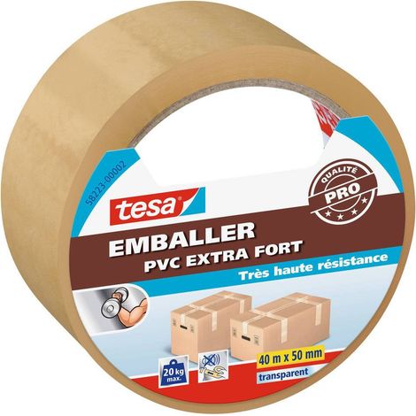 Verpacken - Extra Starker Transparent PVC-Klebeband 50mmx40m - Tesa