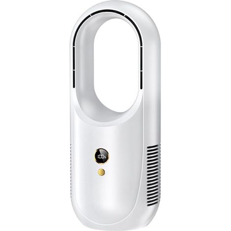Ventilateur portable pour bureau et domicile, ventilateur sans pales avec écran LED numérique, refroidisseur d'air ultra silencieux pour espace de travail, rechargeable via USB avec batterie lithium i (1/5)