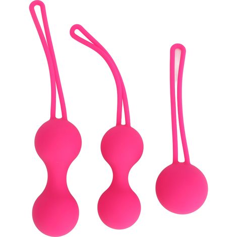 3 boules de musculation pelvienne pour femmes, renforçateur des muscles du plancher pelvien, exercice vaginal rose (1/5)