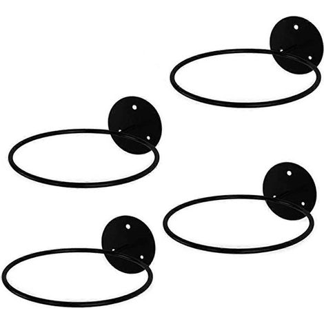 Support mural de rangement pour ballons de basket-ball, football et volley-ball (4 pièces) en fer. (1/4)
