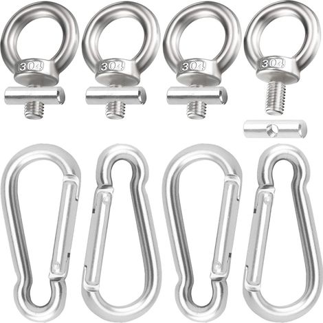 Kederstopper 6mm 4 Karabiner Edelstahl Kederschiene Caravan 4 Pcs (1/5)