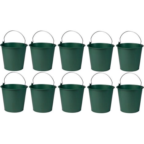 Lot de 10 Seaux utilitaires 13L Fabriqués en France - Vert - D 32 x H 27 cm - Livraison gratuite (1/3)