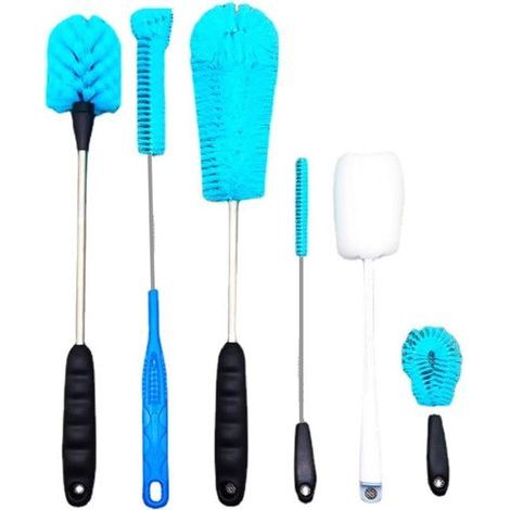 Lot de 6 brosses de nettoyage pour bouteilles et pailles Multifonction Pour bouteilles à col étroit, tasses, conteneurs (1/5)