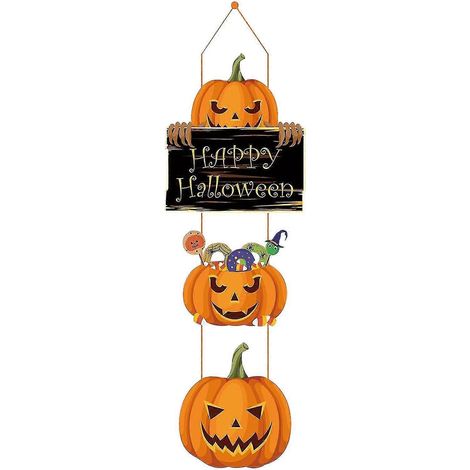 Decoraciones colgantes de Halloween, calabazas, decoraciones de fantasmas, decoraciones para interiores y exteriores de patios. (1/5)
