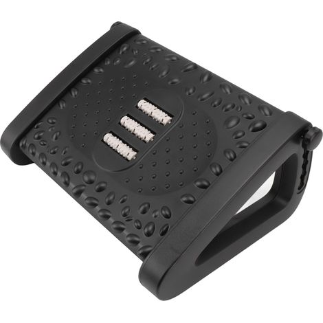 Repose-pieds sous bureau, repose-pieds ergonomique réglable en hauteur (6 positions) avec fonction massage et compatible avec les fauteuils roulants, noir. (1/5)