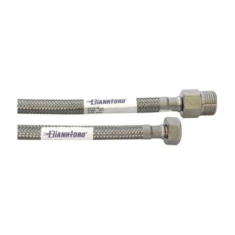 FLESSIBILE INOX MODELLO PROLUNGATO  CM. 40- MF 3/8 x 1/2- DH- pezzi 1