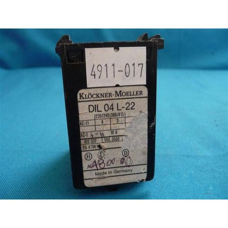 Moeller DIL04L-22 Universal Auxiliary Contactor