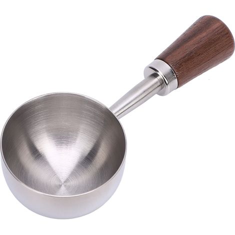 Cuchara Dosificadora de Café, Acero Inoxidable 304 con Mango de Madera, Capacidad 30 ml – Ideal para Medir Granos y Té en la Cocina (1/5)