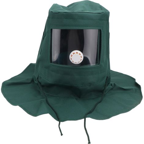 écran Facial Protecteur Cagoule sablage Masque intégral poussière matières dangereuses Sable dynamitage Chapeau ponçage Peinture en aérosol Couvrir (1/5)
