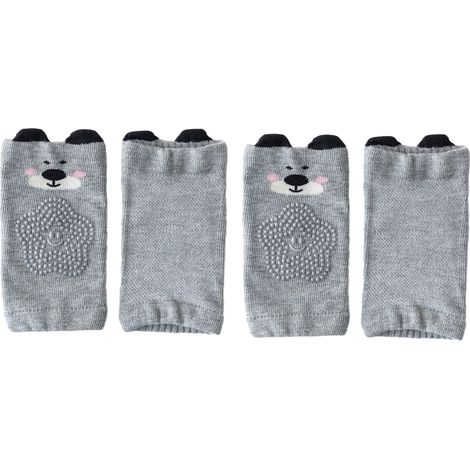 Genouillères Bébé - Protection Pour Ramper - Élastiques Anti-Dérapantes - Épaisseur Renforcée À L'Avant - Taille Unique 8 x 11 cm - Pour Enfants 0-3 Ans - Par 2 Paires (1/5)