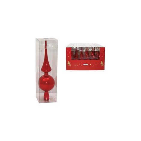 Puntale per Albero di Natale 25 cm Rosso
