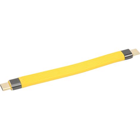 Câble USB-C vers USB-C, transfert de données 10 Gbit/s, charge rapide PD 100 W 5 A, connecteur mâle-mâle FPC, 13 cm (5,1 pouces). (1/5)