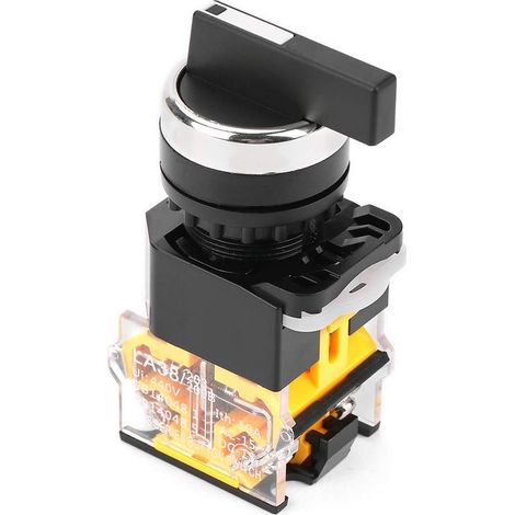 LA38-20BX33 22-mm-Mini-Drehschalter mit 3 Positionen, automatischer Rückstellung und langem Griff (1/5)