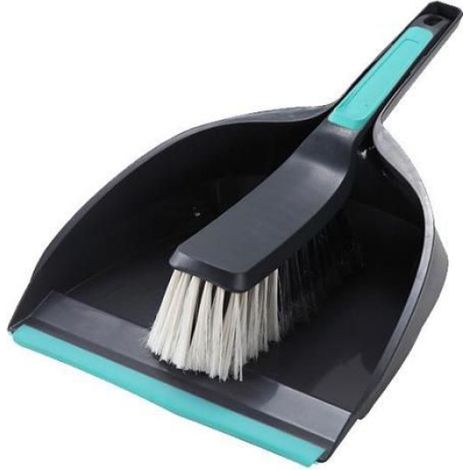 Ensemble pelle et balayette – Ergonomique – Fibres crantées pour retenir la poussière – Bords dentelés – Compact – Idéal pour les (1/4)