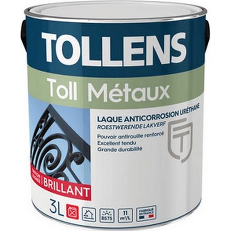 Laque TOLLENS professionnelle Toll Métaux Brillant Choix de couleur: Couleur - Conditionnement: 3 Litres