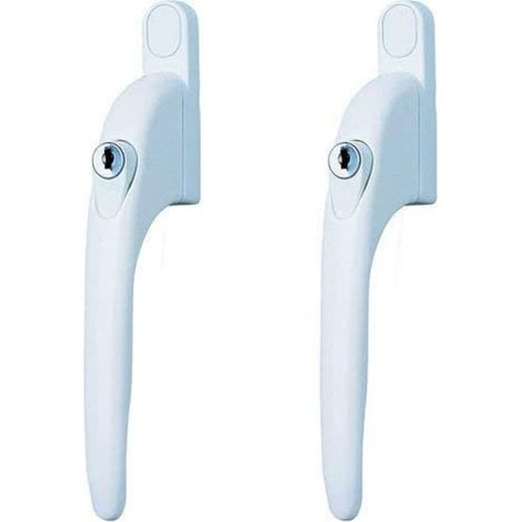 Yale p-2ywhlck40 N-wh PVCu Inline maniglia per finestra con serratura, bianco (1/5)