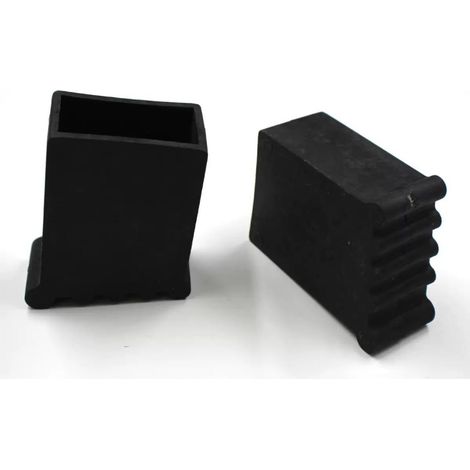 Embout protecteur en caoutchouc pour profilé rectangulaire 50 x 25 mm, capuchon antidérapant pour pied de table, chaise, échelle, bricolage