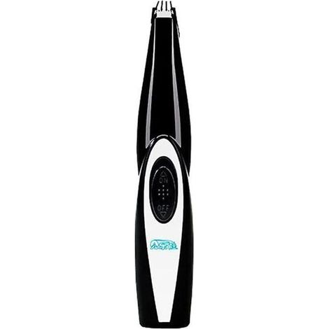 Tondeuse de toilettage pour animaux de compagnie silencieuse, rechargeable et sans fil, pour la coupe du visage, des yeux, des oreilles et de la croupe (noire) (1/5)