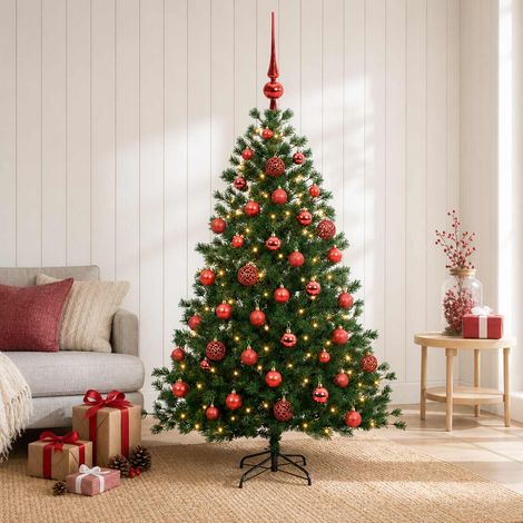 vidaXL Árbol de Navidad artificial con bolas 150 cm 150 LED (1/5)