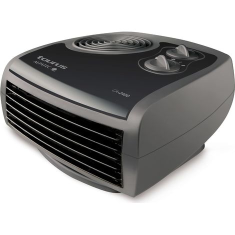 Radiateur soufflant 2400W, Thermoventilateur, 3 positions froid/Chaud, Surface jusqu'à 24m2, Thermostat réglable, Range cordon, Noir (1/5)