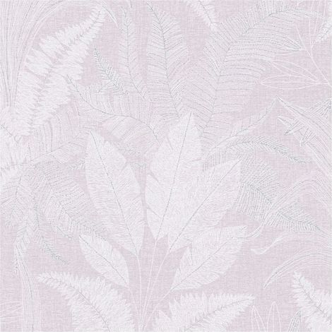 Country style wallpaper wall Profhome 396544 non-woven wallpaper slightly textured with floral ornaments matt violet white grey 5.33 m2 (1/5)