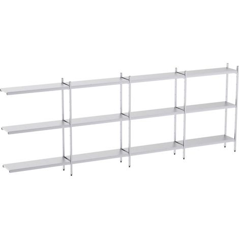 Rayonnage en Acier Inoxydable d'Angle - 5020 à 5920 mm - 3 Niv - P400 - Distform