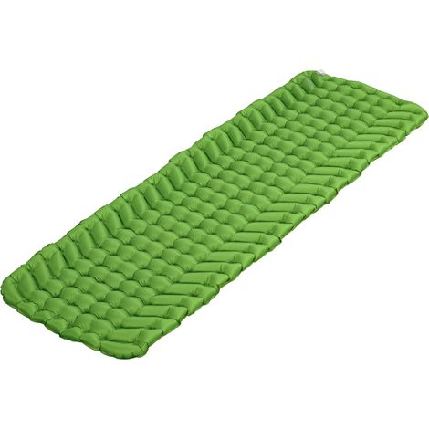 Materassino da camping gonfiabile verde mis. 188x58,5 con spessore di 6,5 cm - Lettino per tenda ultraleggero (1/5)