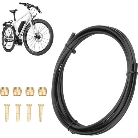 Tuyau D'huile de Frein, Câble de Frein de Vélo Nylon PBT de 2,5m/2,7 yd Remplacement du Flexible de Frein à Disque Hydraulique de Vélo avec 4 Olives et Inserts de Connecteur pour VTT BH59 (1/5)
