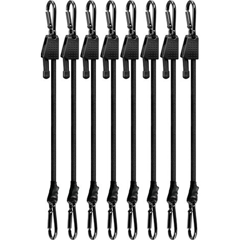 Tendeur Reglable - Cuerda Elastica Con Mosqueton - Para Toldos Y Cubiertas - 100 Cm - Lote De 8 Unidades (1/5)