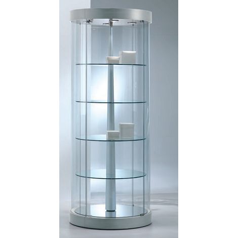 Vetrina Rotonda in Cristalli Temperati - Diametro 71 cm - H. 190 cm (1/2)