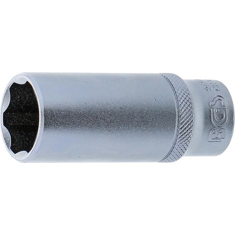 1 - Douille - Clé - Acier Chrome-Vanadium - Profil Ondulé Super Lock - Pour Serrurerie Et Mécanique - Chromé Mat - 10 Mm X 63 Mm (1/4)