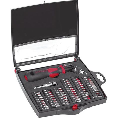Koffer mit Bits und flexiblem Schraubendreher, 58 Stück  DOGHER 438-008