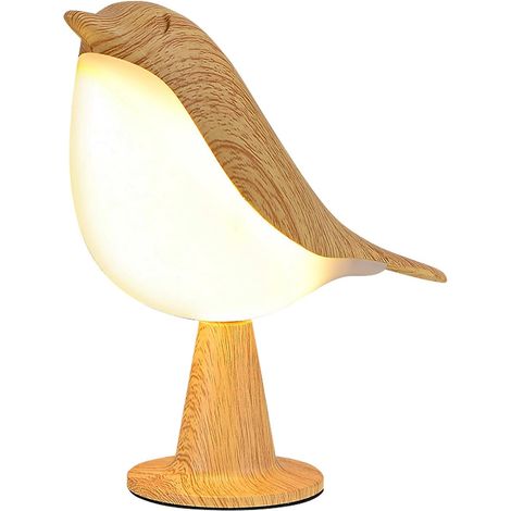 Petite lampe de chevet sans fil, lampe oiseau avec capteur tactile, lampe de table LED avec variateur tactile (1/5)