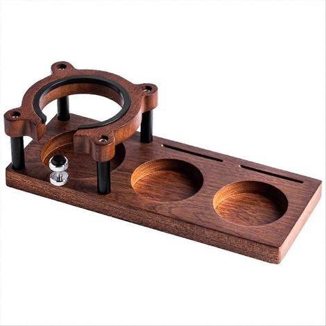Kaffeetamperständer aus Holz, Espressotampermatte (1/5)