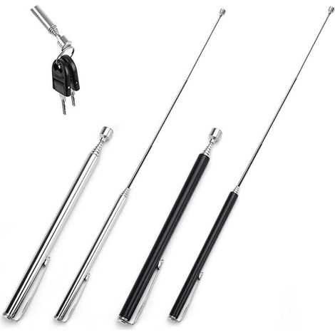 Magnetisches Teleskopwerkzeug aus Edelstahl, 12,5 bis 65 cm, teleskopierbar, leichtgängig, tragbar, für Schraubenschlüssel, Zangen, Schrauben, Muttern und Bolzen