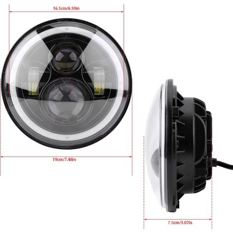 7-Zoll Jeep Wrangler RGB-Scheinwerfer mit Bluetooth-Steuerung - Exklusiv im Überseelager erhältlich (Produkt und Verpackung enthalten kein Bluetooth-Etikett) (1/4)