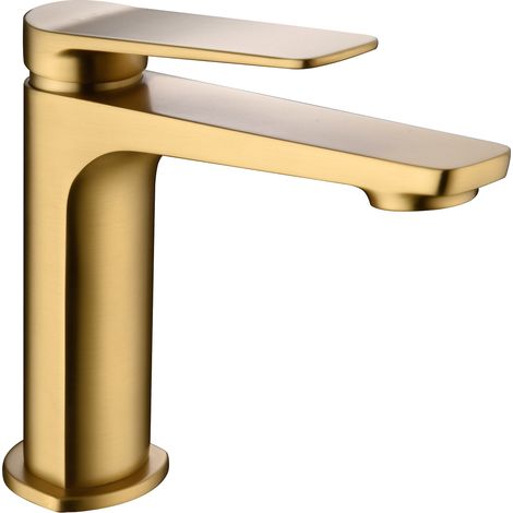 Rubinetto del lavabo monocomando  Modello NAPOLI  Colore Oro finitura in Oro spazzolato [IMEX®]