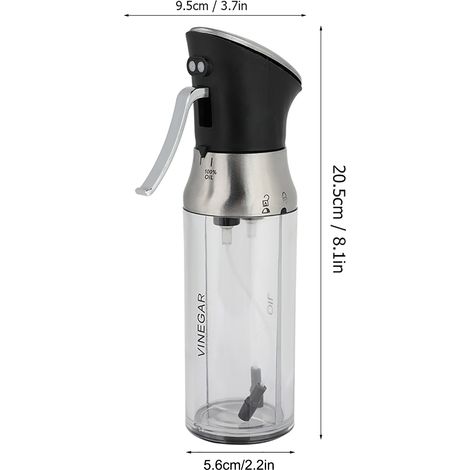 Flacon pulvérisateur huile et vinaigre doseur réglable pour cuisine (1/5)
